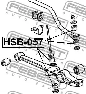 Febest HSB-057 Втулка стабилизатора
