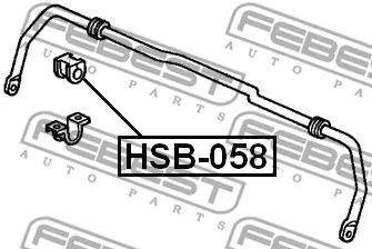Febest HSB-058 Втулка стабілізатора