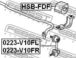 Febest HSB-FDF Втулка стабілізатора