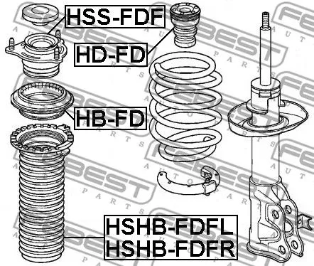Febest HSHB-FDFR Пыльник амортизатора