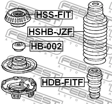 Febest HSHB-JZF Пильовики амортизатора