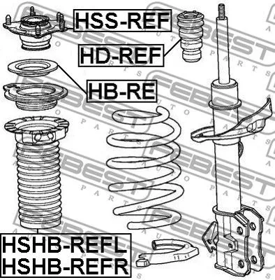 Febest HSHB-REFL Пыльник амортизатора