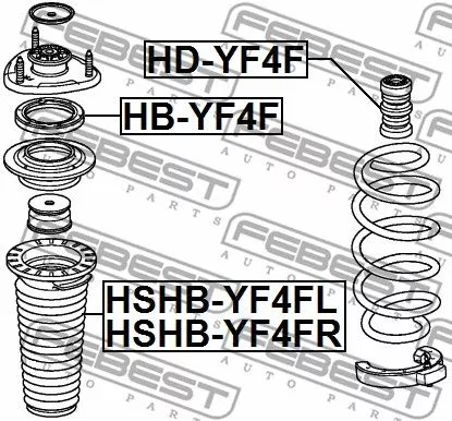 Febest HSHB-YF4FR Пильовики амортизатора