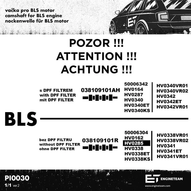 ET ENGINETEAM HV0285 Шток