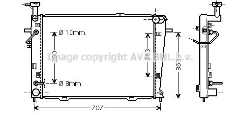 AVA QUALITY COOLING HY2127 Радіатор охолодження двигуна