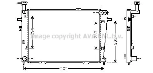 AVA QUALITY COOLING HY 2210 Радіатор охолодження двигуна