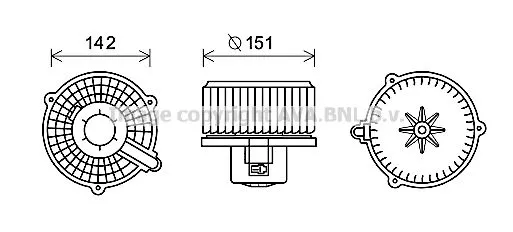 AVA QUALITY COOLING HY8399 Вентилятор салону