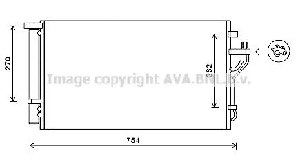 AVA QUALITY COOLING HYA 5279D Радіатор кондиціонера