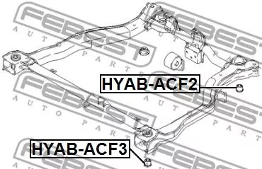 Febest HYAB-ACF3 Сайлентблок задней балки