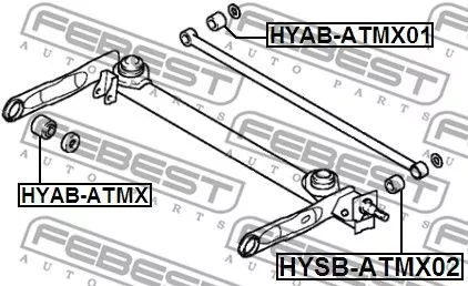 Febest HYAB-ATMX01 Сайлентблок ричагу