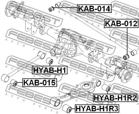 Febest HYAB-H1 Сайлентблок ричагу