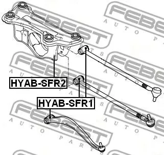 Febest HYAB-SFR1 Сайлентблок ричагу