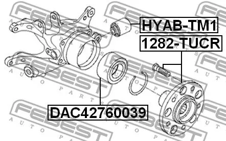 Febest HYAB-TM1 Сайлентблок ричагу