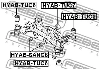 Febest HYAB-TUC6 Сайлентблок балки