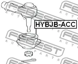 Febest HYBJB-ACC Пильник рульової рейки