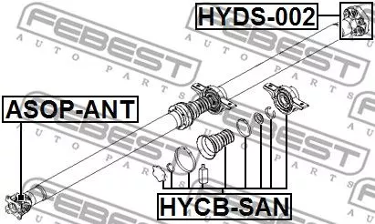 Febest HYCB-SAN Подвесной подшипник