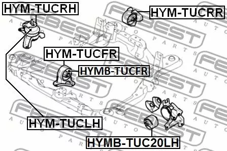 Febest HYM-TUCFR Подушка двигателя
