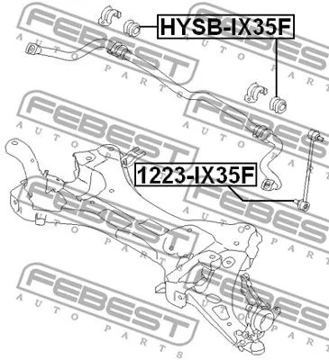 Febest HYSB-IX35F Втулка стабілізатора
