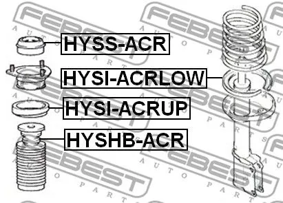 Febest HYSHB-ACR Комплект (пильовики + відбійники)