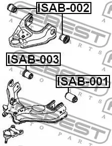 Febest ISAB-003 Сайлентблок рычага