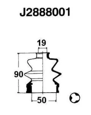 Nipparts J2888001 Пыльник шруса