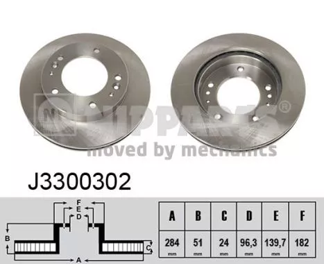 Nipparts J3300302 Гальмівні диски