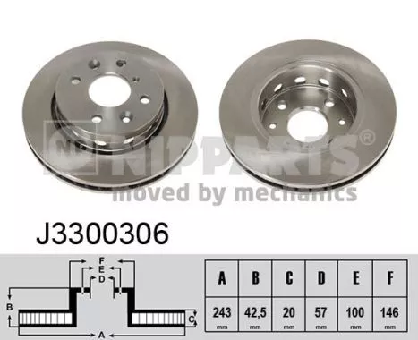 Nipparts J3300306 Тормозные диски