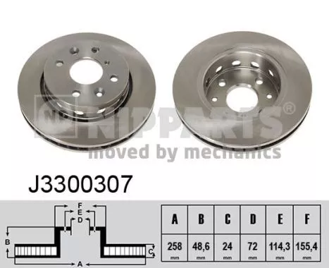 Nipparts J3300307 Гальмівні диски