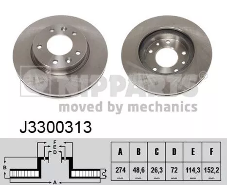 Nipparts J3300313 Гальмівні диски