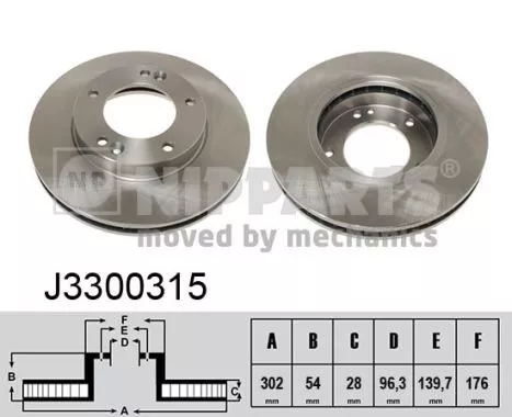 Nipparts J3300315 Тормозные диски