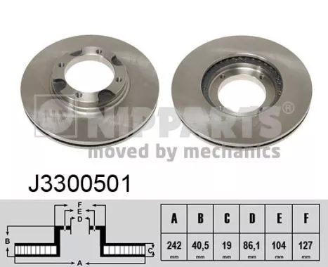 Nipparts J3300501 Гальмівні диски