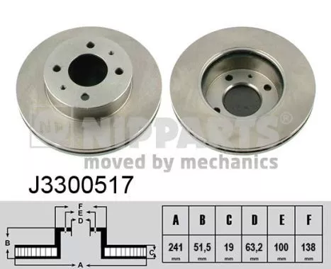 Nipparts J3300517 Тормозные диски