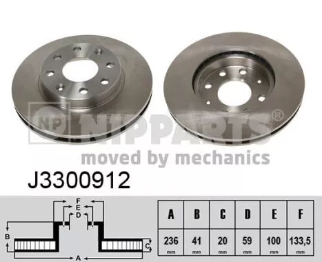 Nipparts J3300912 Тормозные диски