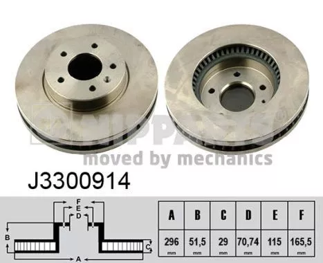 Nipparts J3300914 Гальмівні диски