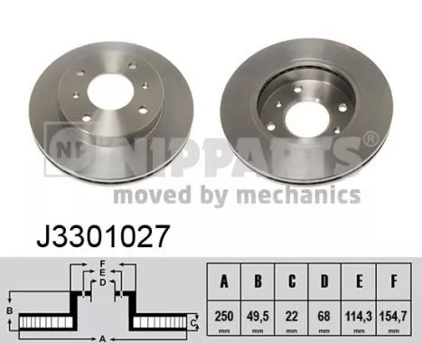 Nipparts J3301027 Гальмівні диски