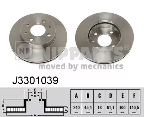 Nipparts J3301039 Гальмівні диски