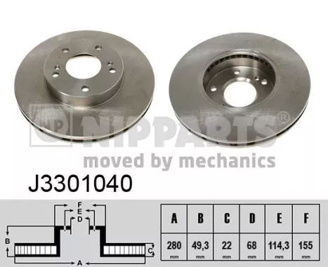 Nipparts J3301040 Тормозные диски