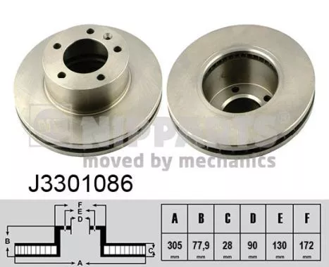 Nipparts J3301086 Гальмівні диски