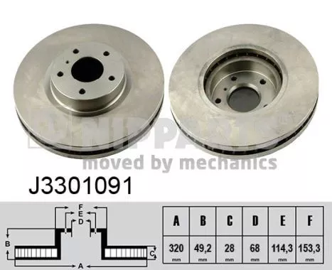 Nipparts J3301091 Гальмівні диски