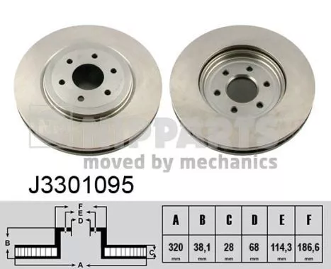 Nipparts J3301095 Гальмівні диски