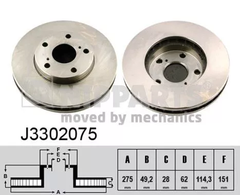 Nipparts J3302075 Тормозные диски