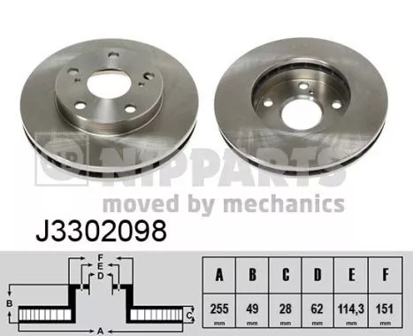 Nipparts J3302098 Гальмівні диски