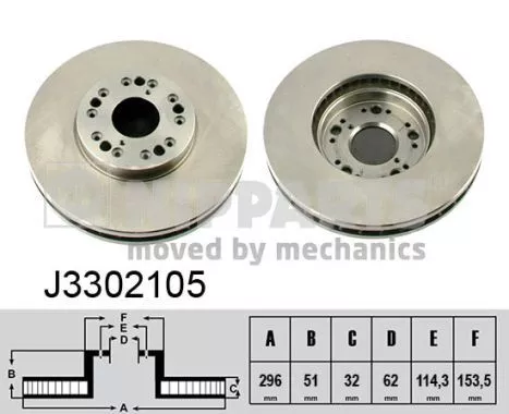 Nipparts J3302105 Гальмівні диски