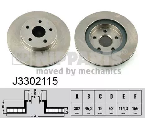 Nipparts J3302115 Гальмівні диски