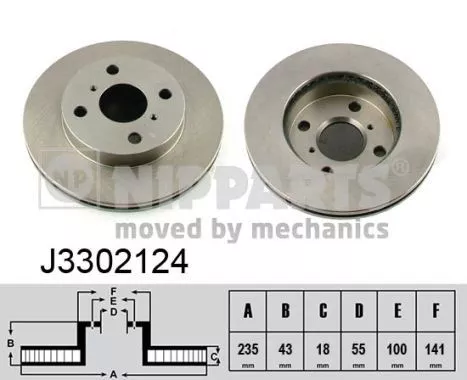 Nipparts J3302124 Гальмівні диски