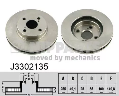 Nipparts J3302135 Гальмівні диски