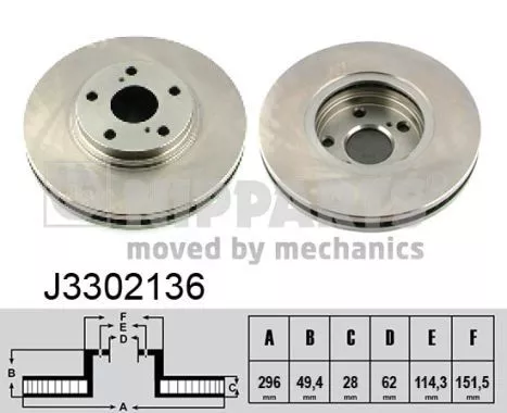 Nipparts J3302136 Гальмівні диски