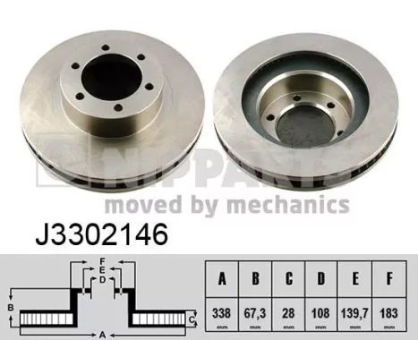 Nipparts J3302146 Тормозные диски