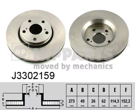 Nipparts J3302159 Гальмівні диски