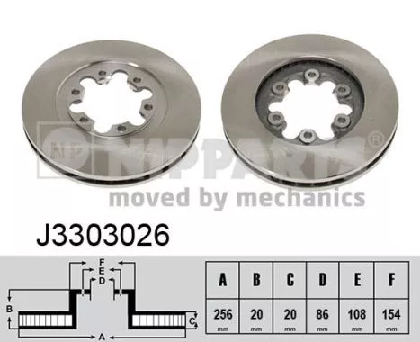 Nipparts J3303026 Гальмівні диски